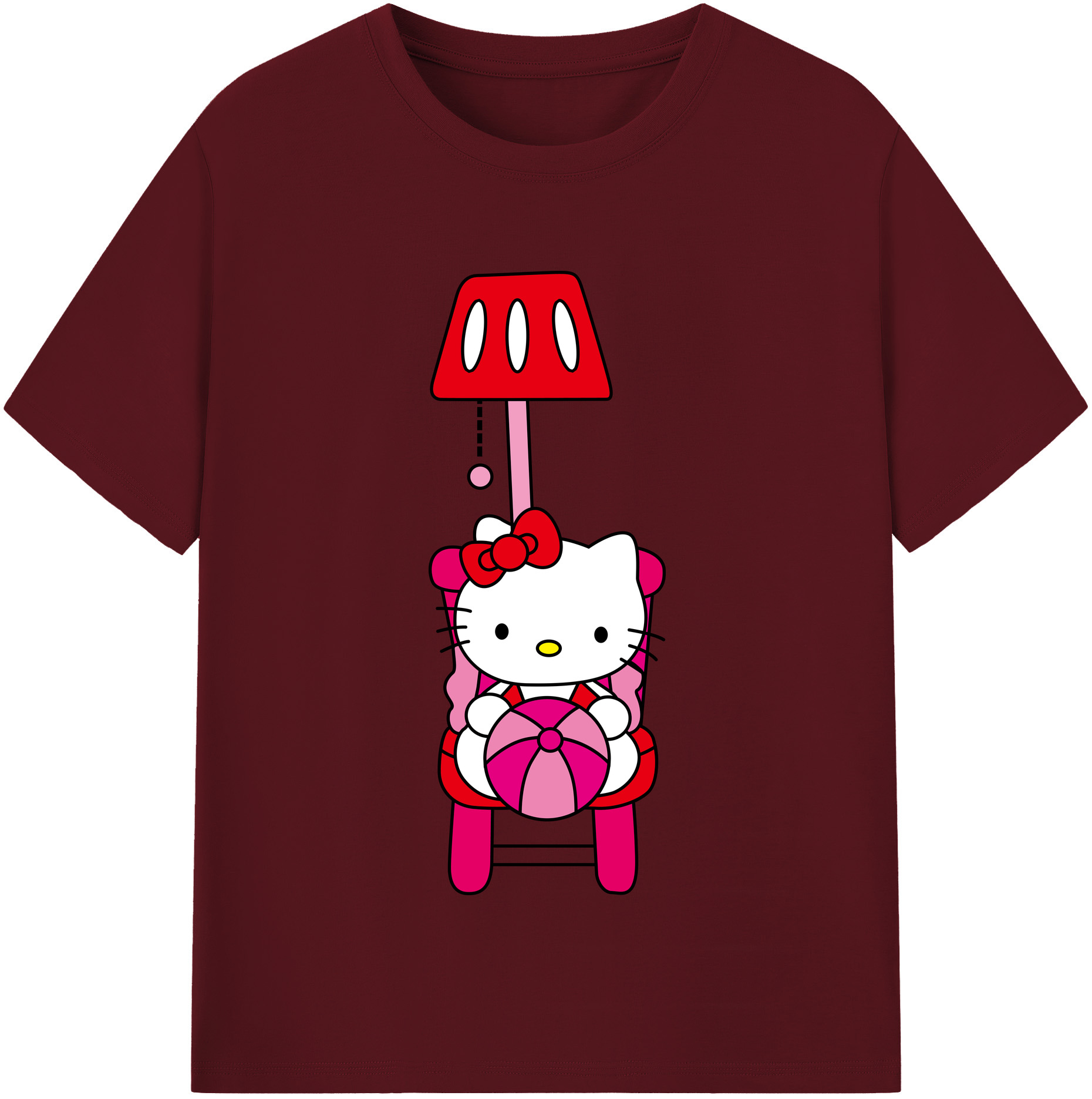 （画像用） Hello Kitty ハローキティ 綿100％半袖Tシャツ（フロントプリント）